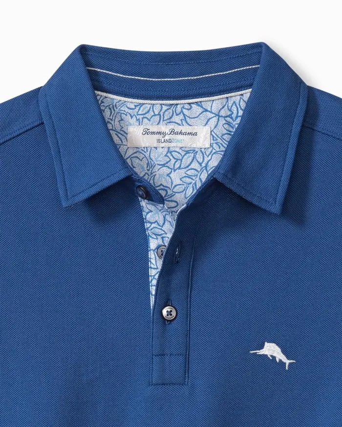 Tommy Bahama Shirts Seaside Soiree Five O039Clock IslandZone Polo Monaco Blue 8211 Men