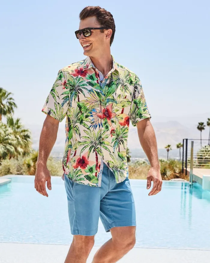 Tommy Bahama Shirts Tepito Garden IslandZone Camp Shirt Coconut Cream 8211 Men Tommy Bahama Shirts Tepito Garden IslandZone Camp Shirt Coconut Cream 8211 Men