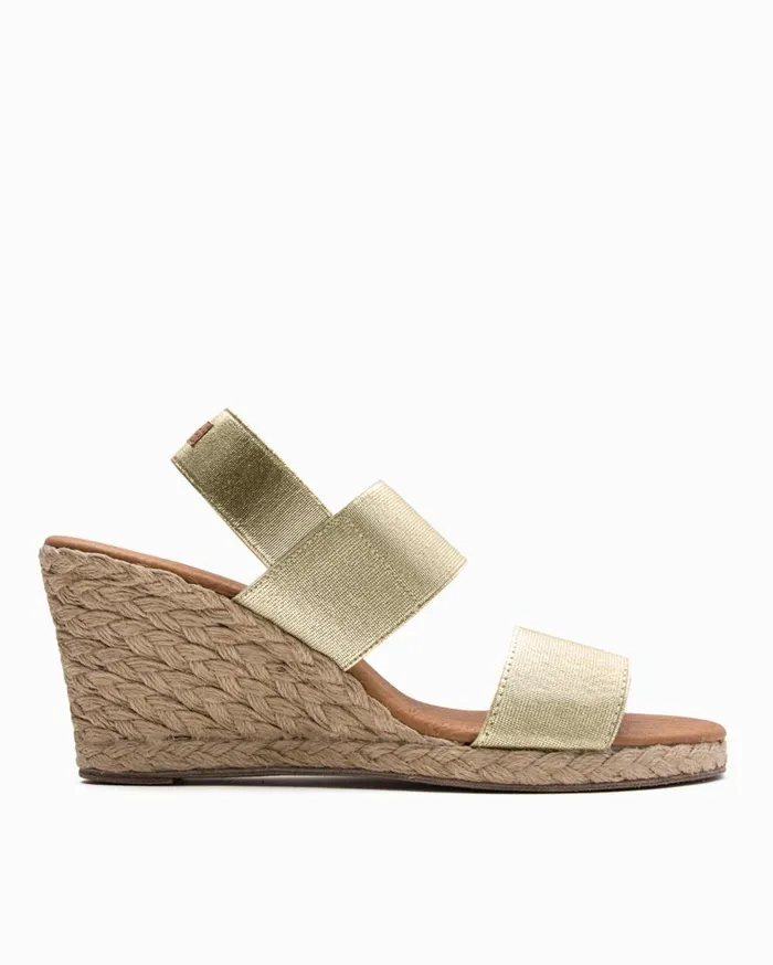 Tommy Bahama Shoes and Sandals Andr Assous Allison Elastic Wedge Sandals Platinum 8211 Women