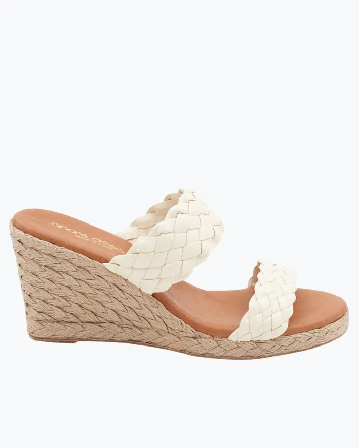 Tommy Bahama Shoes and Sandals Andr Assous Aria Woven Wedge Sandals White 8211 Women