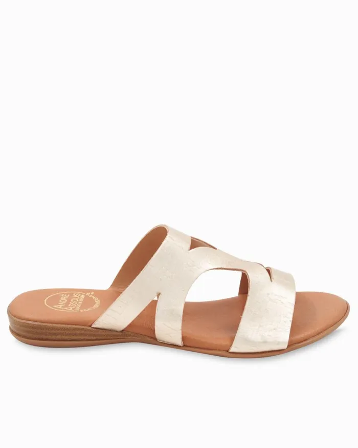 Tommy Bahama Shoes and Sandals Andr Assous Nailea Metallic Cork Sandals Platino 8211 Women