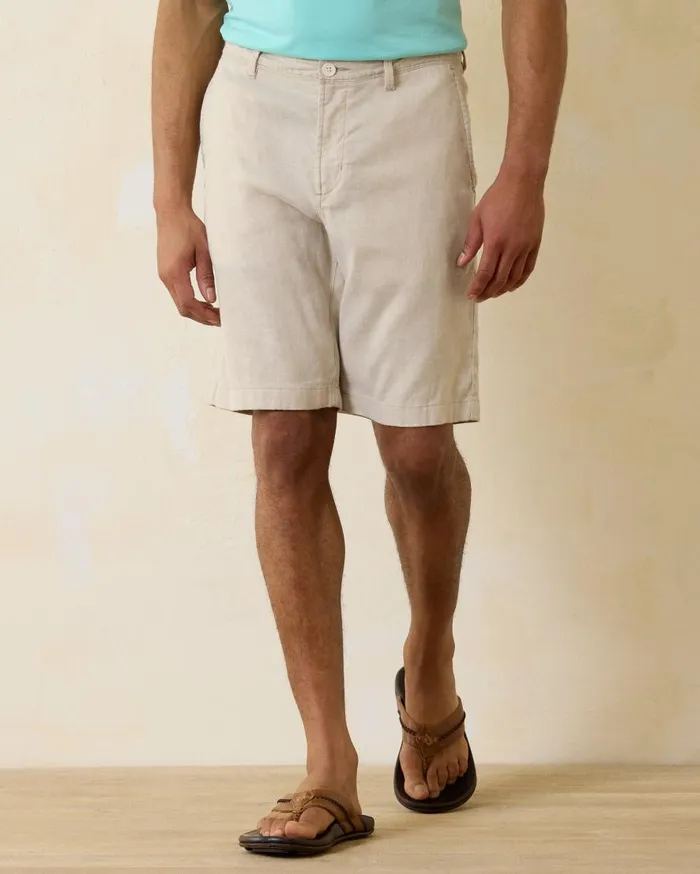 Tommy Bahama Shorts Beach Coast LinenBlend FlatFront 10Inch Shorts Stone Khaki 8211 Men