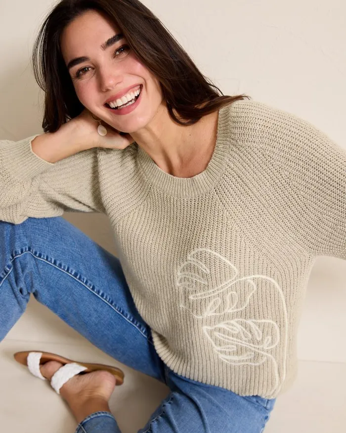 Tommy Bahama Sweaters Breezy Beach Crew Sweater Havana Bay 8211 Women
