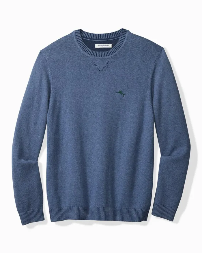 Tommy Bahama Sweaters Marlin Luxe Crew Sweater Dutch Blue Hthr 8211 Men