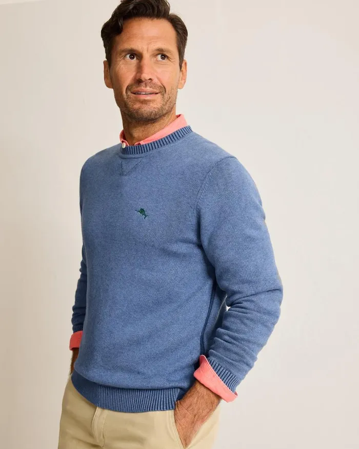Tommy Bahama Sweaters Marlin Luxe Crew Sweater Dutch Blue Hthr 8211 Men Tommy Bahama Sweaters Marlin Luxe Crew Sweater Dutch Blue Hthr 8211 Men