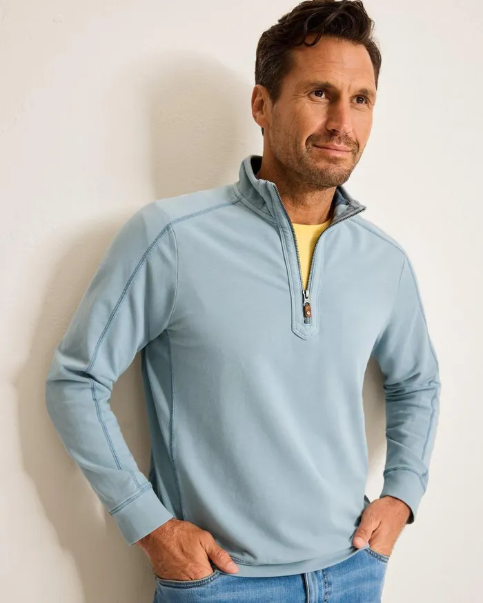 Tommy Bahama Sweatshirts Ben and Terry HalfZip Sweatshirt Norse Blue 8211 Men Tommy Bahama Sweatshirts Ben and Terry HalfZip Sweatshirt Norse Blue 8211 Men