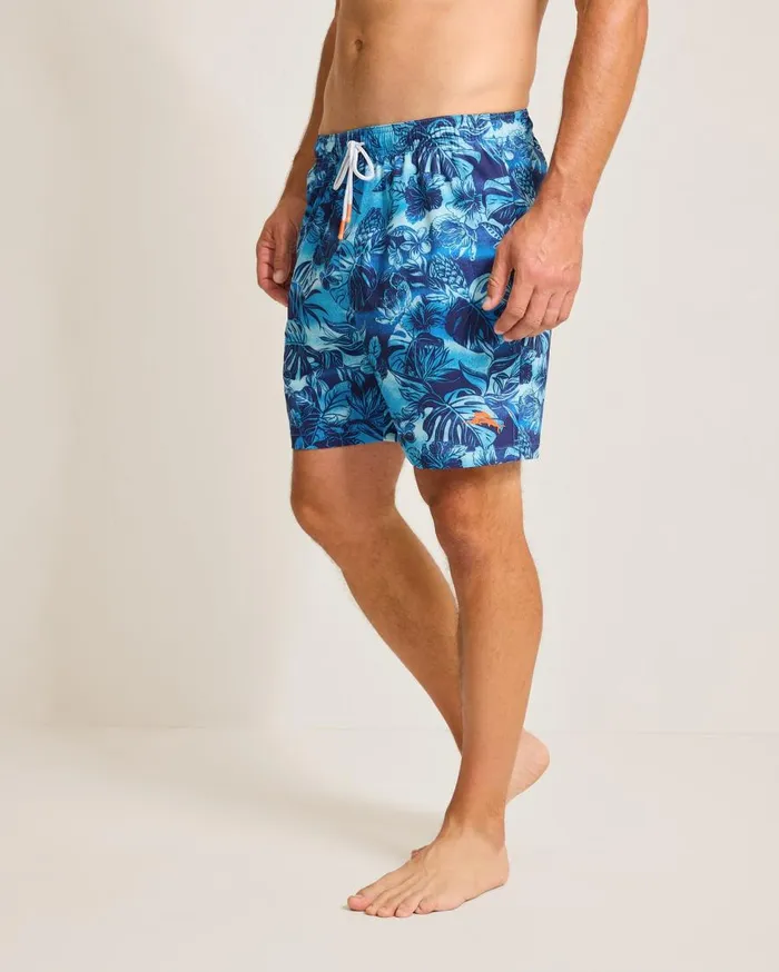 Tommy Bahama Swim and Boardshorts Naples Ocean Escape 6Inch Swim Trunks Eclipse 8211 Men