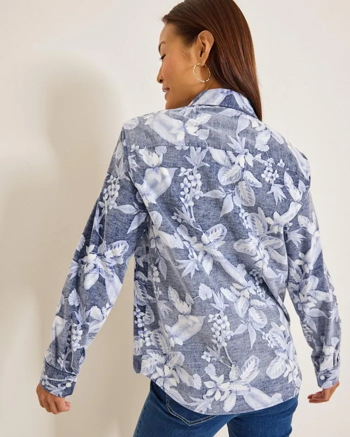 Tommy Bahama Tops and Shirts Hightide Flora Cord Shirt Coastline 8211 Women