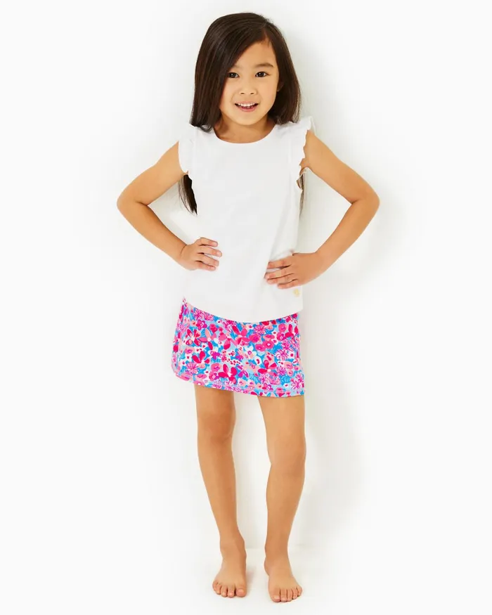 Tops and Bottoms Girls Lilly Pulitzer UPF 50 Luxletic Girls Mini Aila Skort Aura Pink Baby Bloomer Tops and Bottoms Girls Lilly Pulitzer UPF 50 Luxletic Girls Mini Aila Skort Aura Pink Baby Bloomer