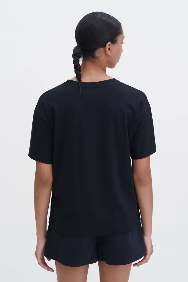Tops and TShirts Loose Fit Tee Black 8211 filippak Women