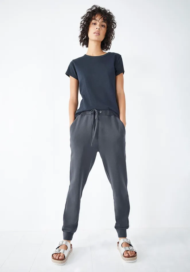 Tops and TShirts Women Hush Cali Cotton Slub Crew Tee Midnight