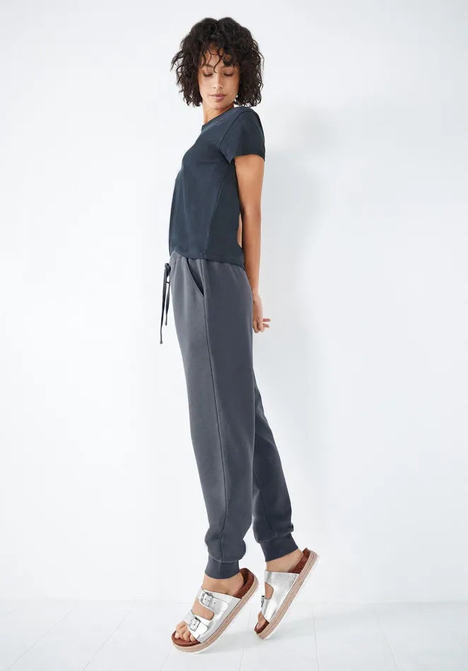 Tops and TShirts Women Hush Cali Cotton Slub Crew Tee Midnight