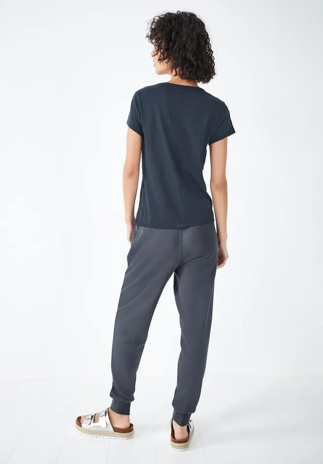 Tops and TShirts Women Hush Cali Cotton Slub Crew Tee Midnight