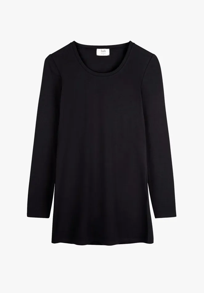 Tops and TShirts Women Hush Long Sleeve Slim Fit TShirt Black