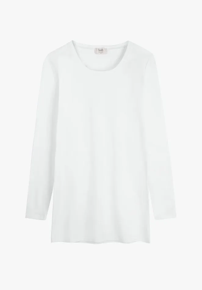 Tops and TShirts Women Hush Longline StretchCotton TShirt White
