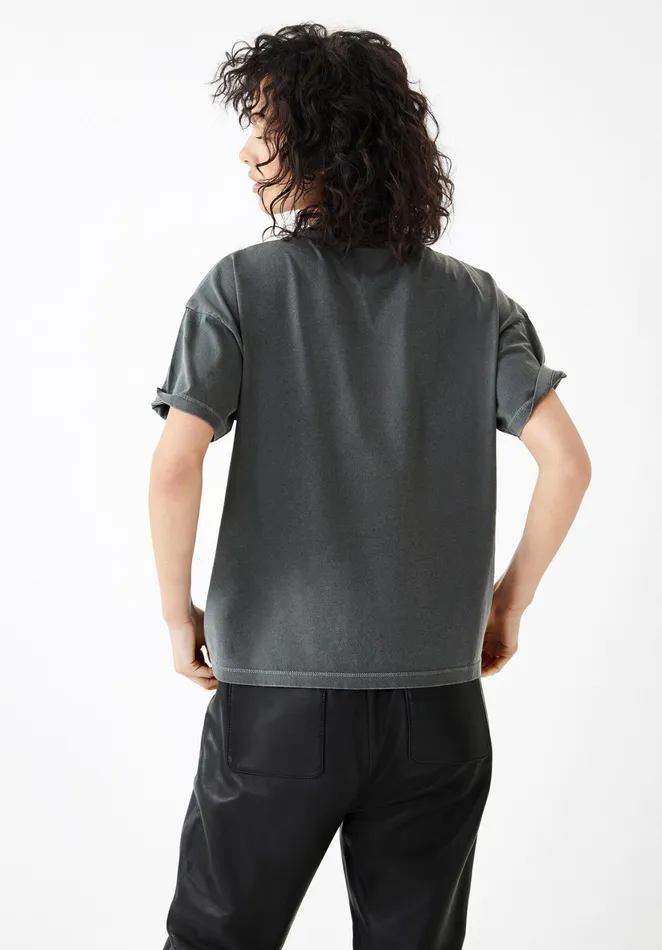 Tops and TShirts Women Hush Rainbow Star Boxy TShirt Dark Slate Grey