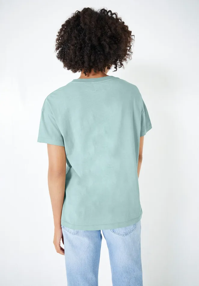 Tops and TShirts Women Hush Sara VNeck Boyfriend TShirt Soft Mint Green