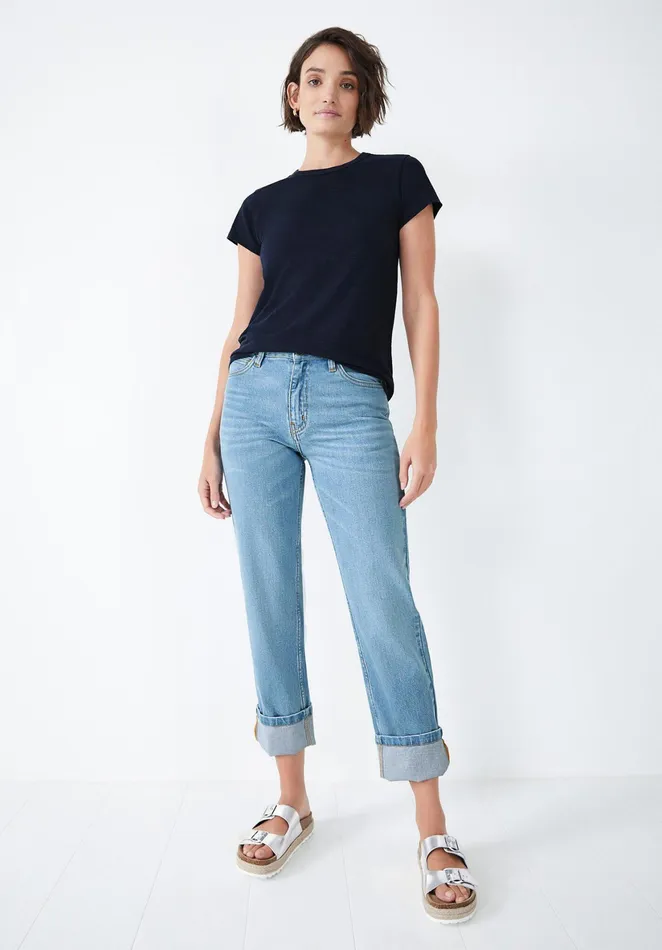 Tops and TShirts Women Hush Slim Fit Crew Tee Midnight