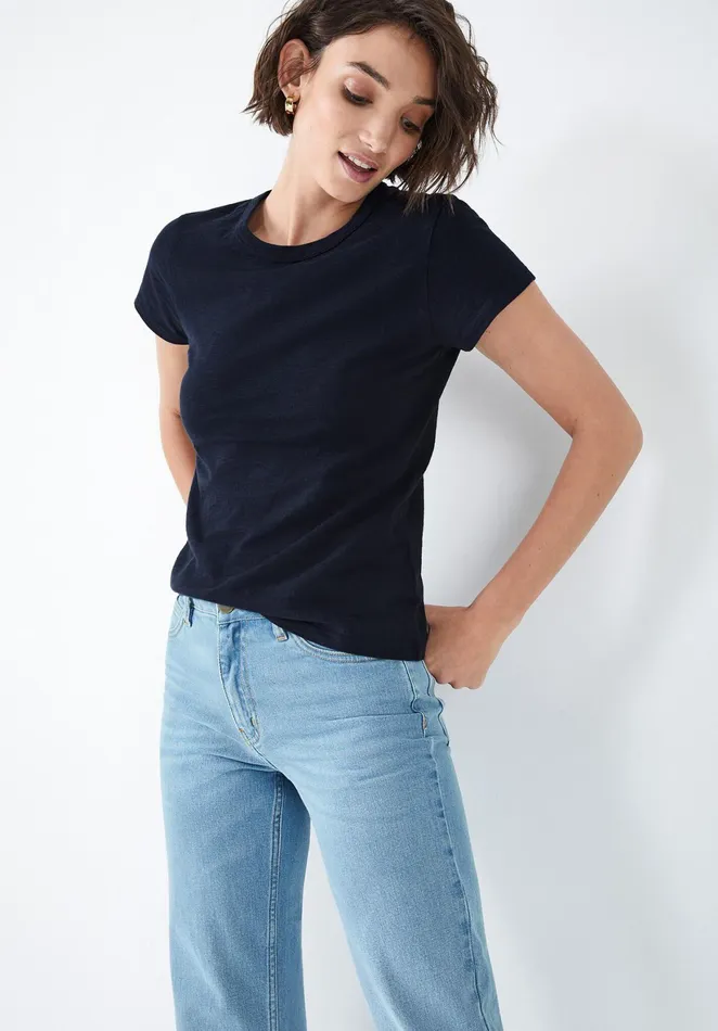 Tops and TShirts Women Hush Slim Fit Crew Tee Midnight