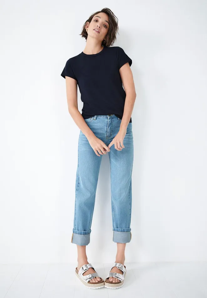 Tops and TShirts Women Hush Slim Fit Crew Tee Midnight