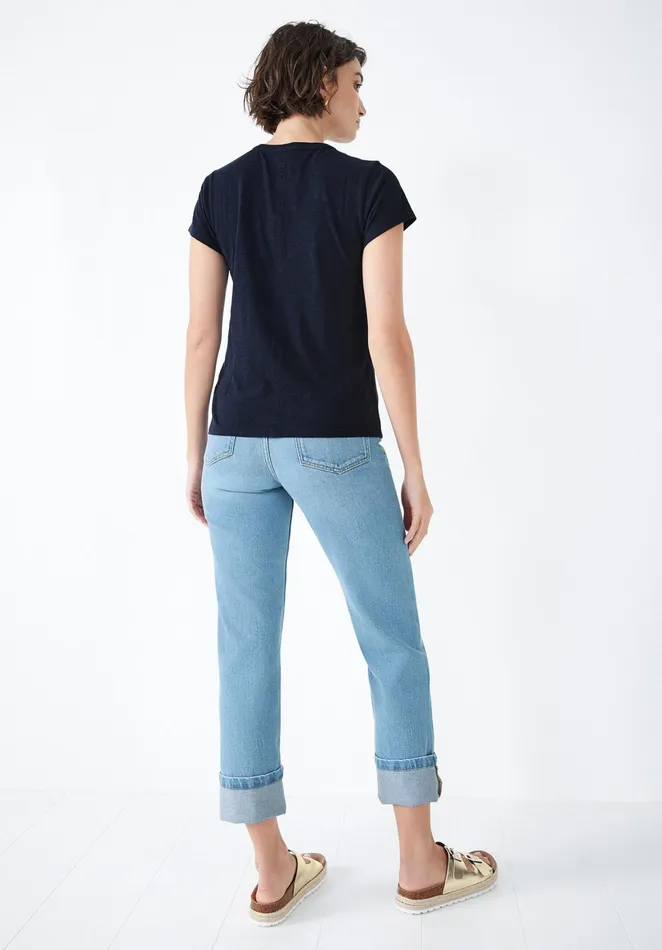 Tops and TShirts Women Hush Slim Fit Crew Tee Midnight
