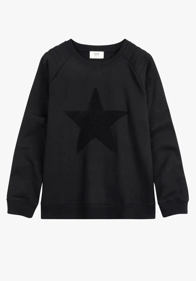 Tops and TShirts Women Hush Star Biker Sweatshirt Black