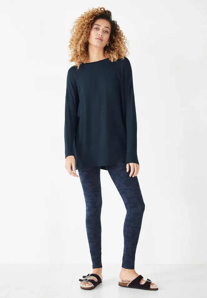 Tops and TShirts Women Hush Wide Jersey Top Midnight