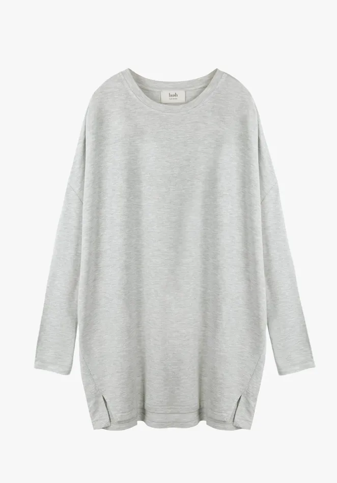 Tops and TShirts Women Hush Wide Jersey Top Pale Grey Marl