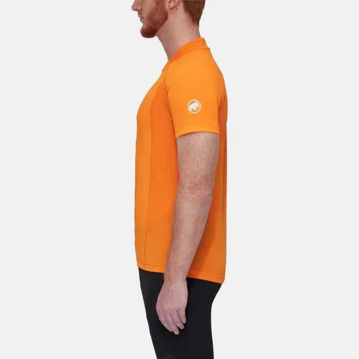 Tops Men Mammut Aenergy FL Half Zip TShirt Tangerinedark Tangerine