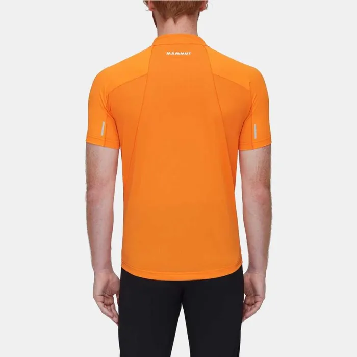 Tops Men Mammut Aenergy FL Half Zip TShirt Tangerinedark Tangerine