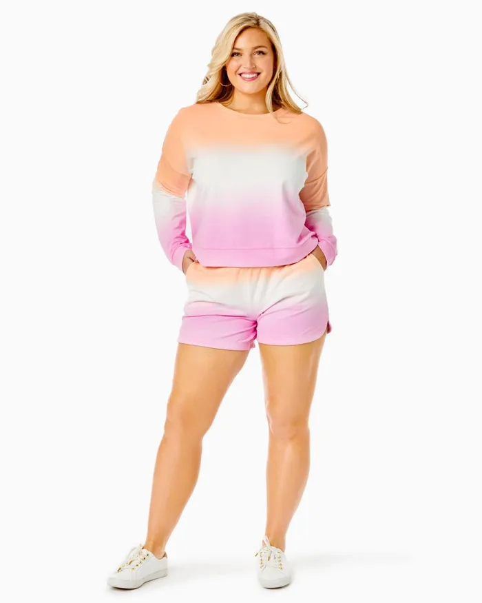 Tops WomenHome and Gifts Lilly Pulitzer Sheridan Long Sleeve Sweatshirt Cantaloupe Dip Dye Tops WomenHome and Gifts Lilly Pulitzer Sheridan Long Sleeve Sweatshirt Cantaloupe Dip Dye