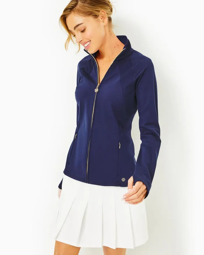 Tops WomenHome and Gifts Lilly Pulitzer UPF 50 Luxletic Tennison Jacket True Navy Tops WomenHome and Gifts Lilly Pulitzer UPF 50 Luxletic Tennison Jacket True Navy