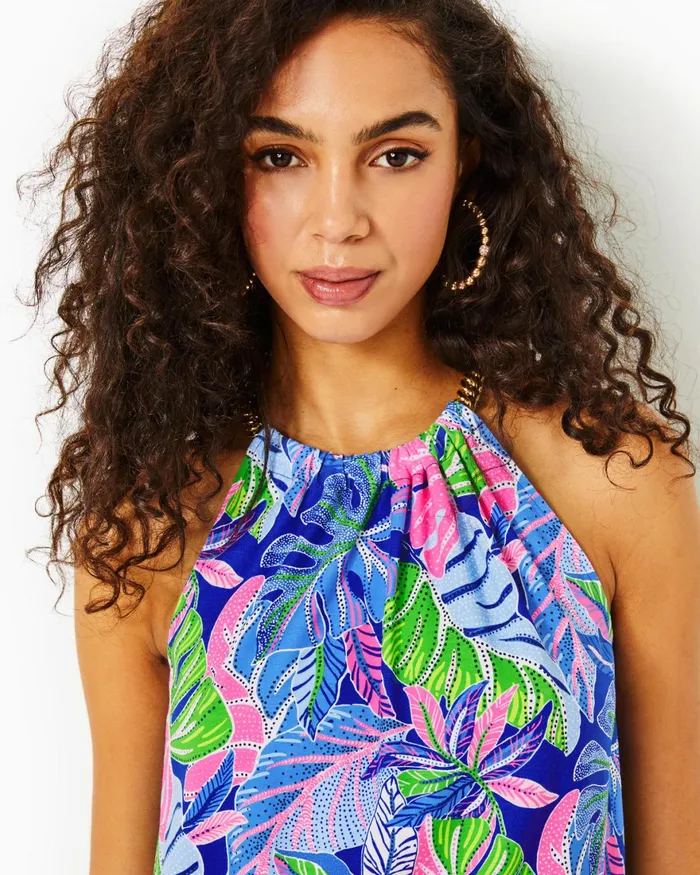 Tops Women Lilly Pulitzer Bowen Halter Top Blue Grotto Beleaf In Yourself Tops Women Lilly Pulitzer Bowen Halter Top Blue Grotto Beleaf In Yourself