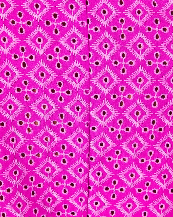 Tops Women Lilly Pulitzer Calynn Eyelet Button Down Top Wild Fuchsia Ditsy Diamond Poly Eyelet Tops Women Lilly Pulitzer Calynn Eyelet Button Down Top Wild Fuchsia Ditsy Diamond Poly Eyelet