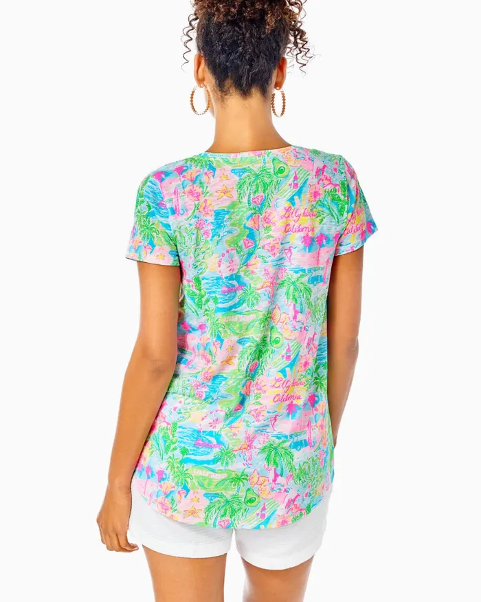 Tops Women Lilly Pulitzer Etta VNeck Top Multi Lilly Loves California
