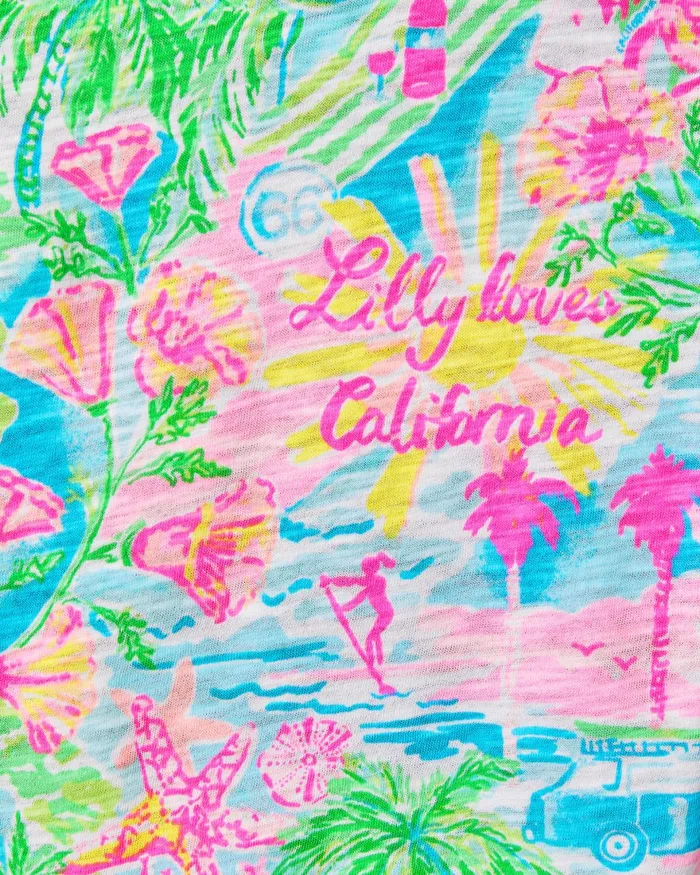 Tops Women Lilly Pulitzer Etta VNeck Top Multi Lilly Loves California