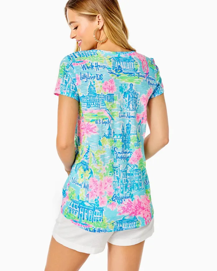 Tops Women Lilly Pulitzer Etta VNeck Top Multi Lilly Loves Dc