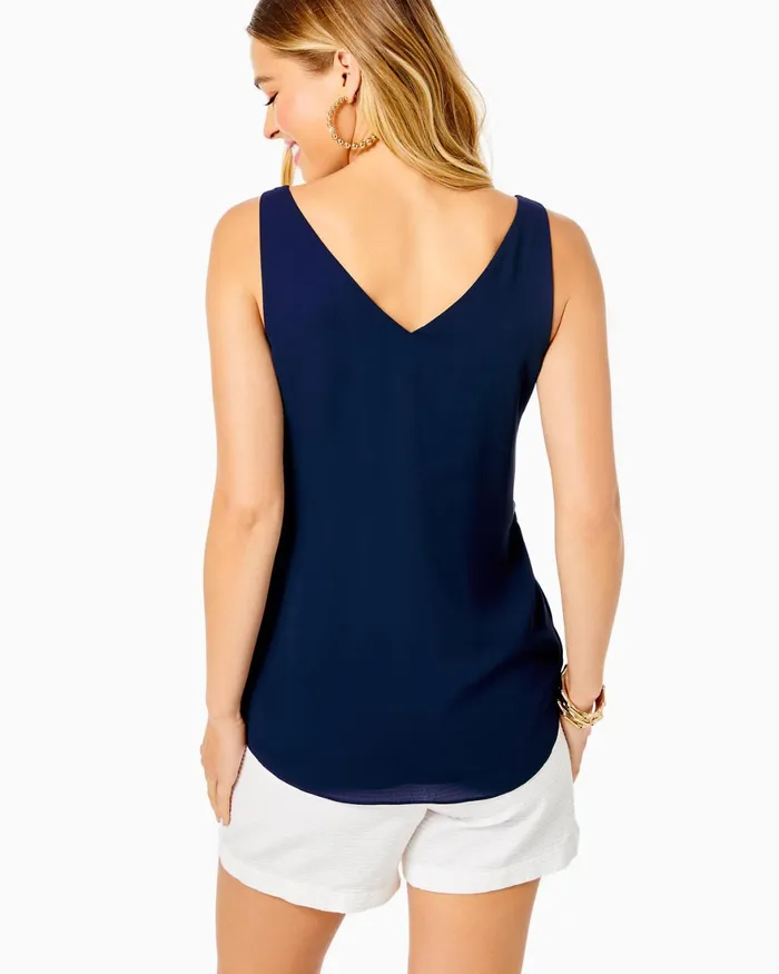 Tops Women Lilly Pulitzer Florin Reversible Top True Navy
