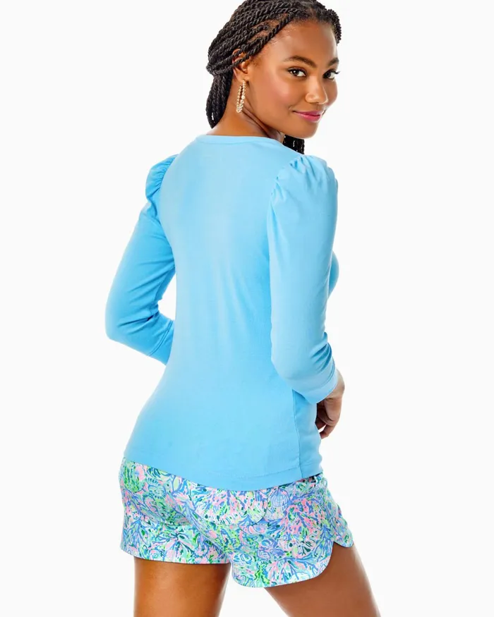 Tops Women Lilly Pulitzer Marlie Top Frenchie Blue