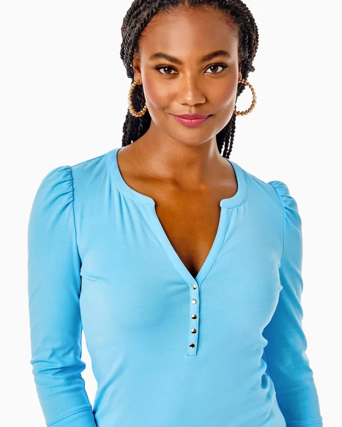 Tops Women Lilly Pulitzer Marlie Top Frenchie Blue