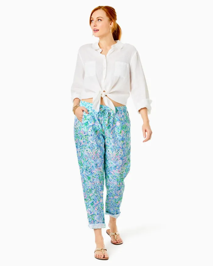 Tops Women Lilly Pulitzer Marlie Top Frenchie Blue