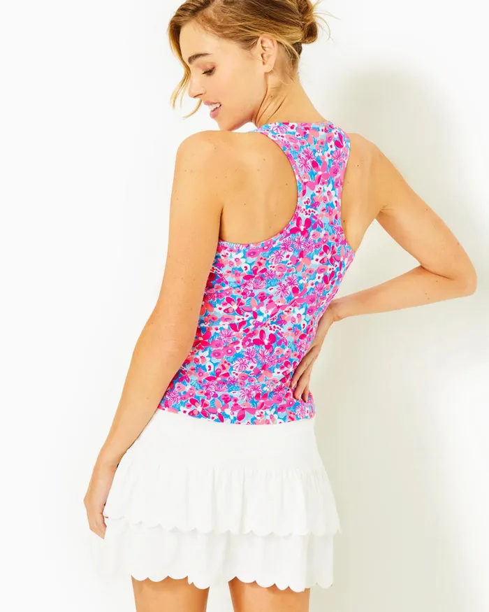 Tops Women Lilly Pulitzer UPF 50 Luxletic Asana Bra Tank Aura Pink Baby Bloomer