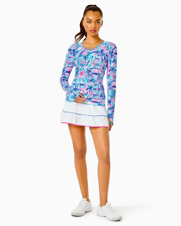 Tops Women Lilly Pulitzer UPF 50 Luxletic Canna Bra Tank Top Ravello Blue Perfect Match Tops Women Lilly Pulitzer UPF 50 Luxletic Canna Bra Tank Top Ravello Blue Perfect Match