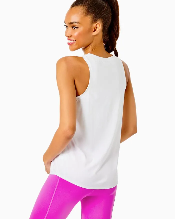 Tops Women Lilly Pulitzer UPF 50 Luxletic Westley Tank Top Resort White