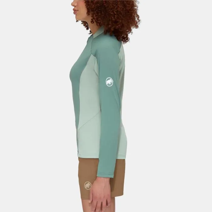 Tops Women Mammut Aenergy FL Half Zip Longsleeve Dark Jadejade Tops Women Mammut Aenergy FL Half Zip Longsleeve Dark Jadejade