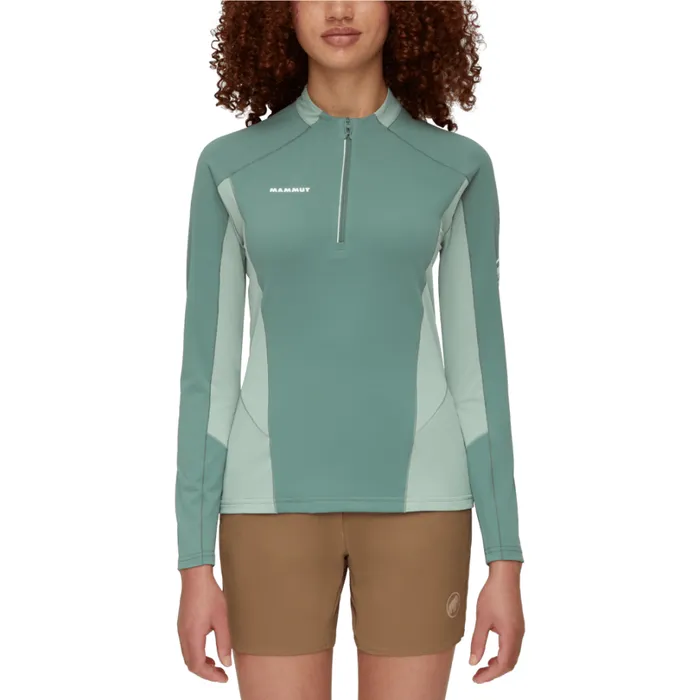 Tops Women Mammut Aenergy FL Half Zip Longsleeve Dark Jadejade Tops Women Mammut Aenergy FL Half Zip Longsleeve Dark Jadejade