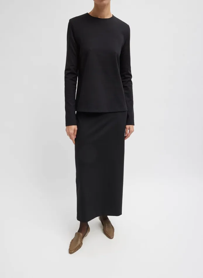 Tops Women Tibi Compact Ultra Stretch Knit Long Sleeve Slim Top