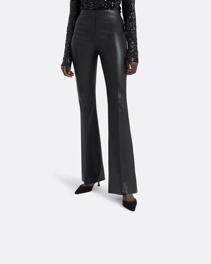 Trousers Alexa Black Vegan Leather Trousers Black 8211 Safiyaa Women