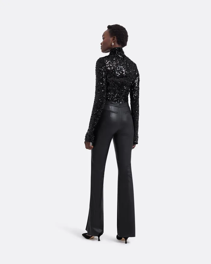 Trousers Alexa Black Vegan Leather Trousers Black 8211 Safiyaa Women
