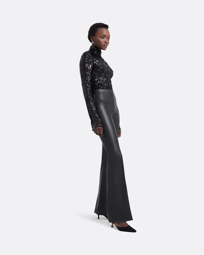 Trousers Alexa Black Vegan Leather Trousers Black 8211 Safiyaa Women